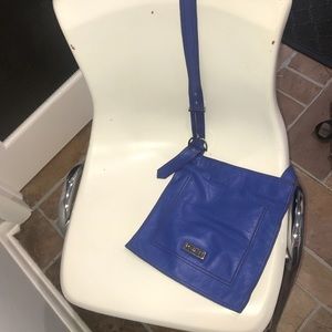 Hadaki Royal blue crossover purse
